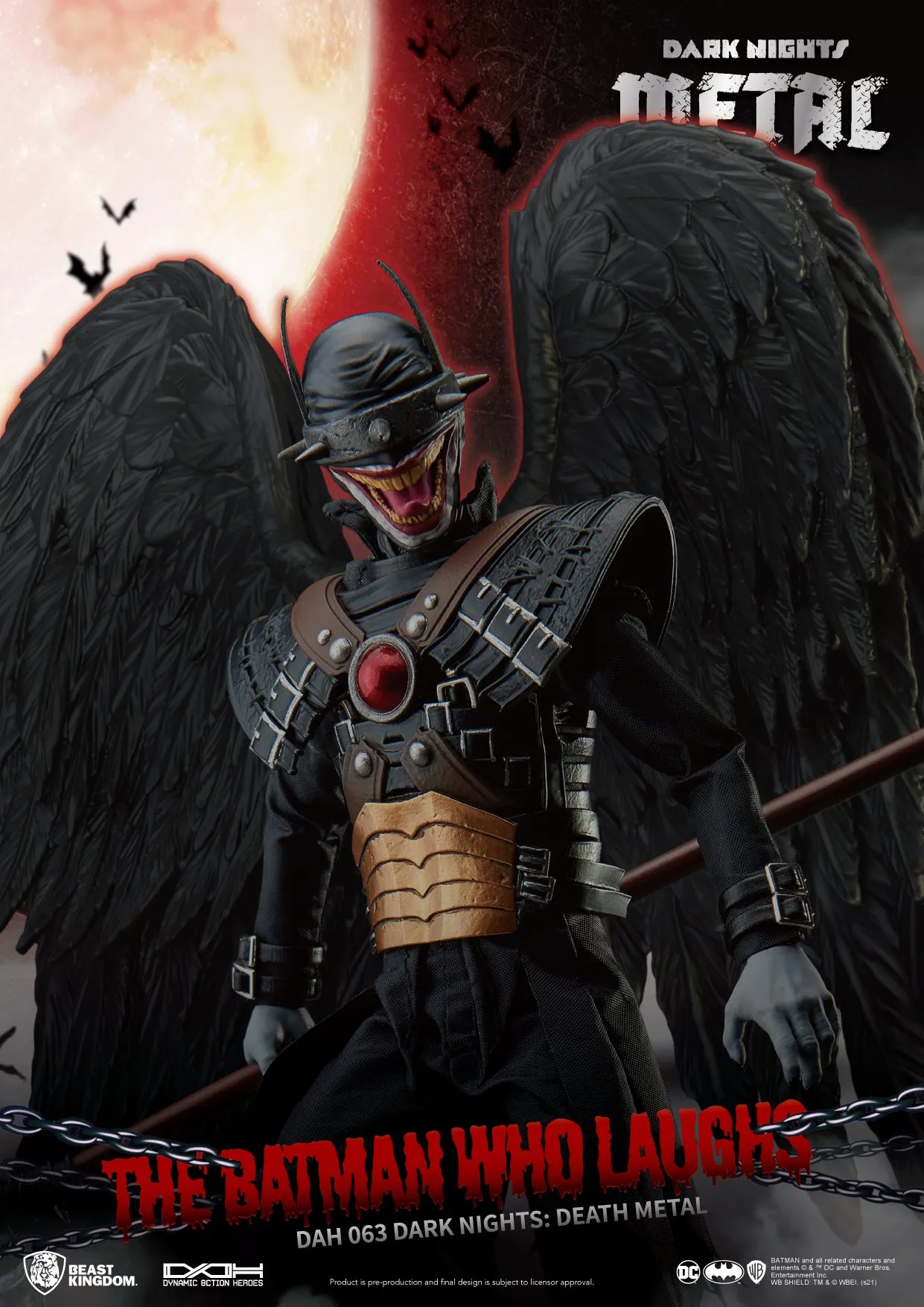 Beast Kingdom DAH-063 DC Dark Nights: Death Metal Batman Who Laughs 1:9 Scale Dynamic 8ction Heroes Action Figure