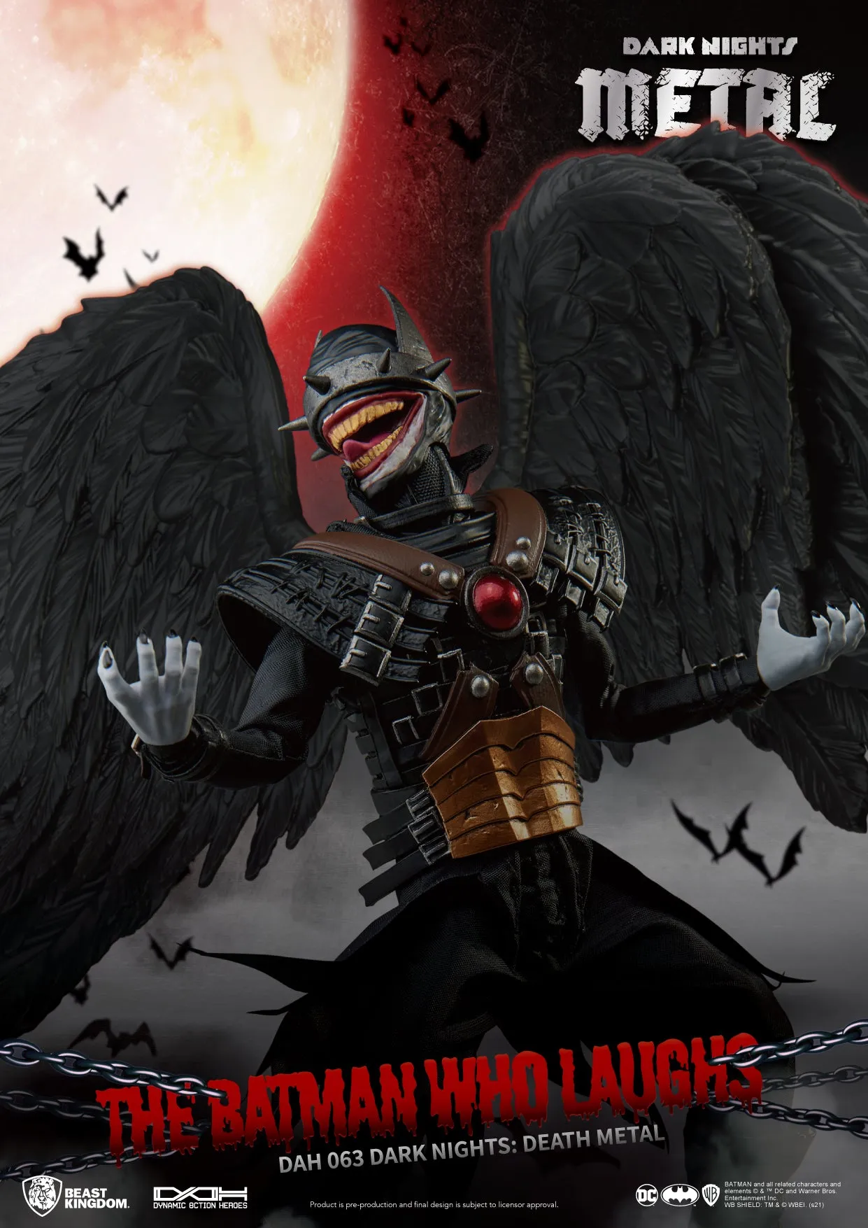 Beast Kingdom DAH-063 DC Dark Nights: Death Metal Batman Who Laughs 1:9 Scale Dynamic 8ction Heroes Action Figure