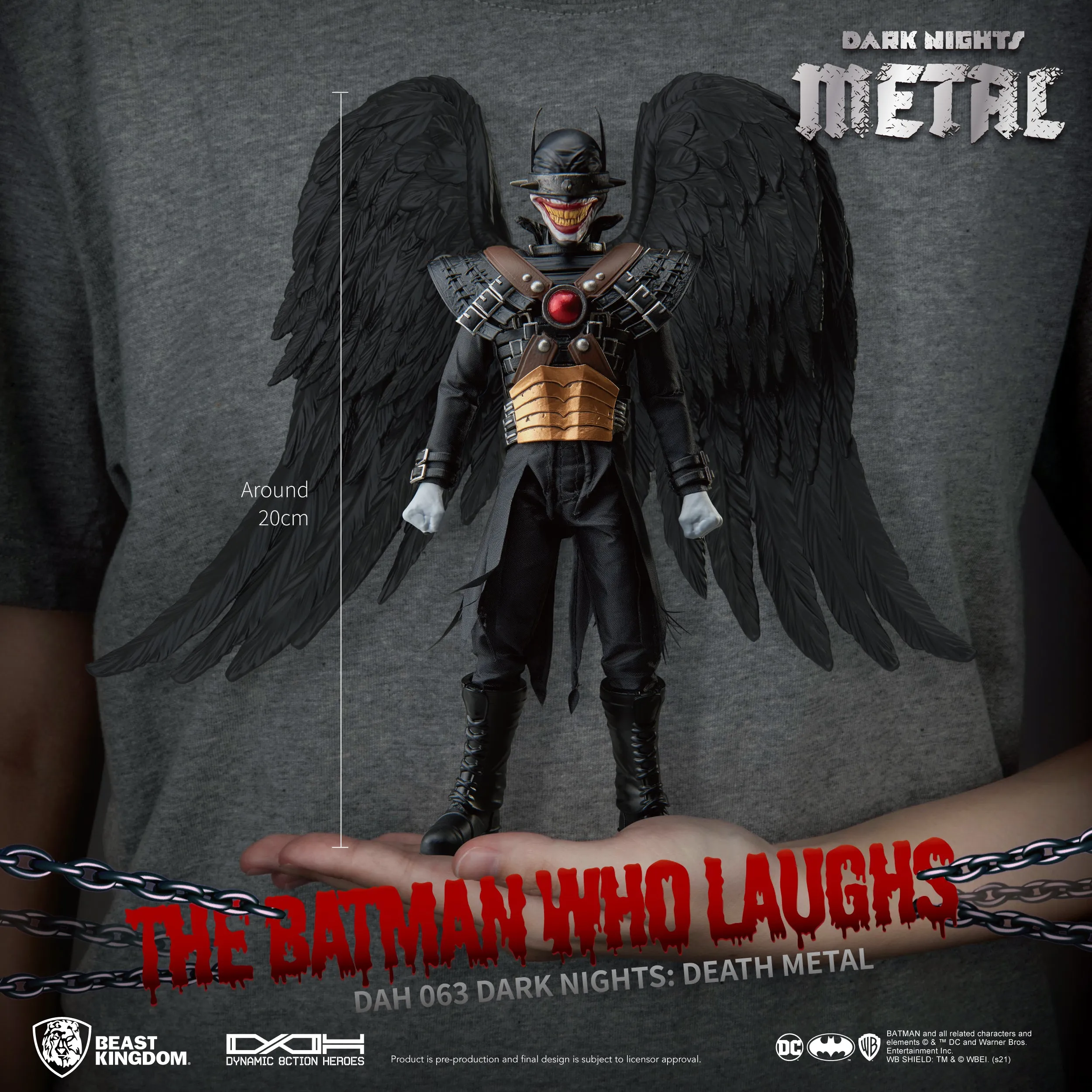 Beast Kingdom DAH-063 DC Dark Nights: Death Metal Batman Who Laughs 1:9 Scale Dynamic 8ction Heroes Action Figure