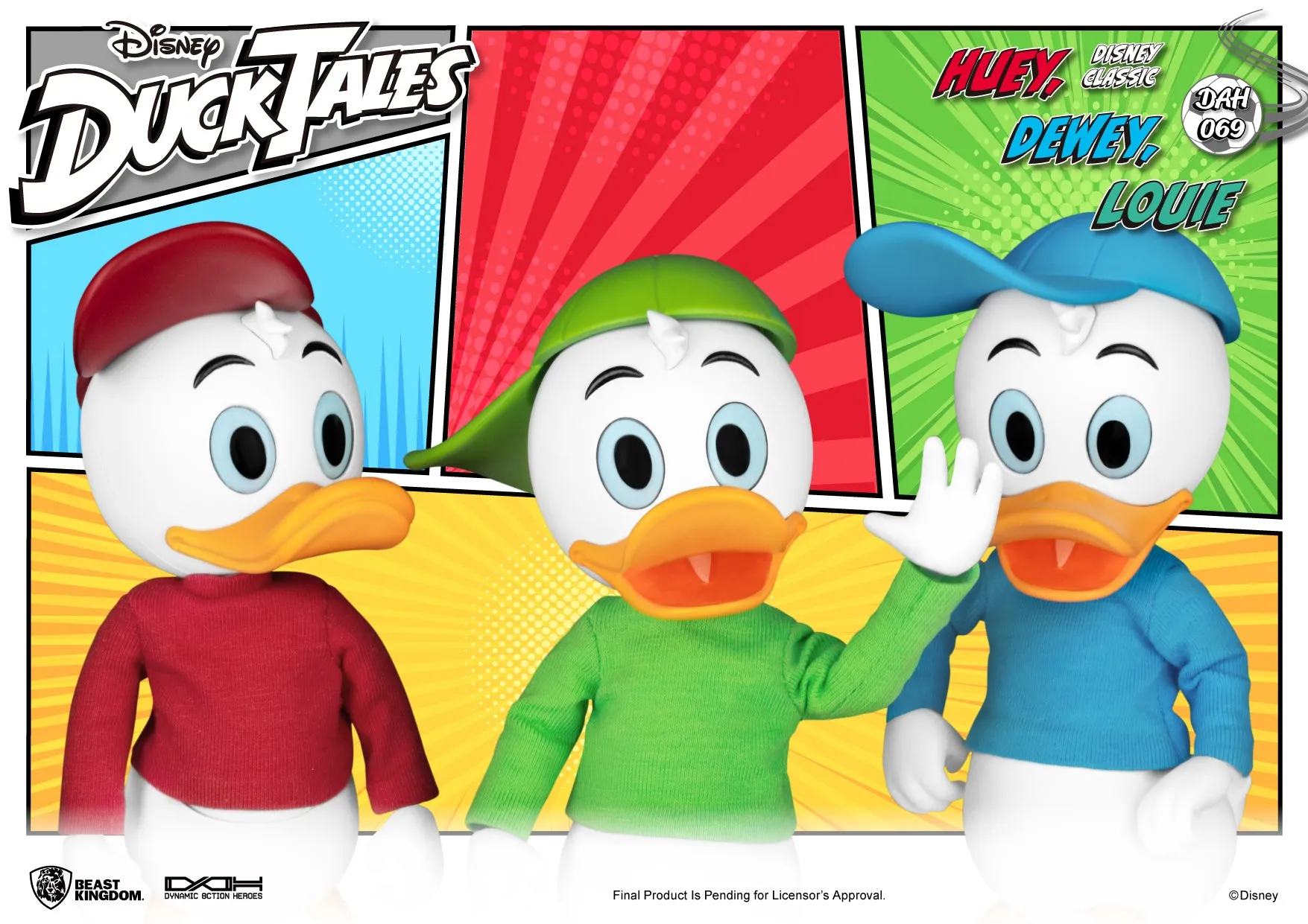 Beast Kingdom DAH-069 Disney DuckTales Huey Dewey Louie Dynamic 8ction Heroes Action Figures