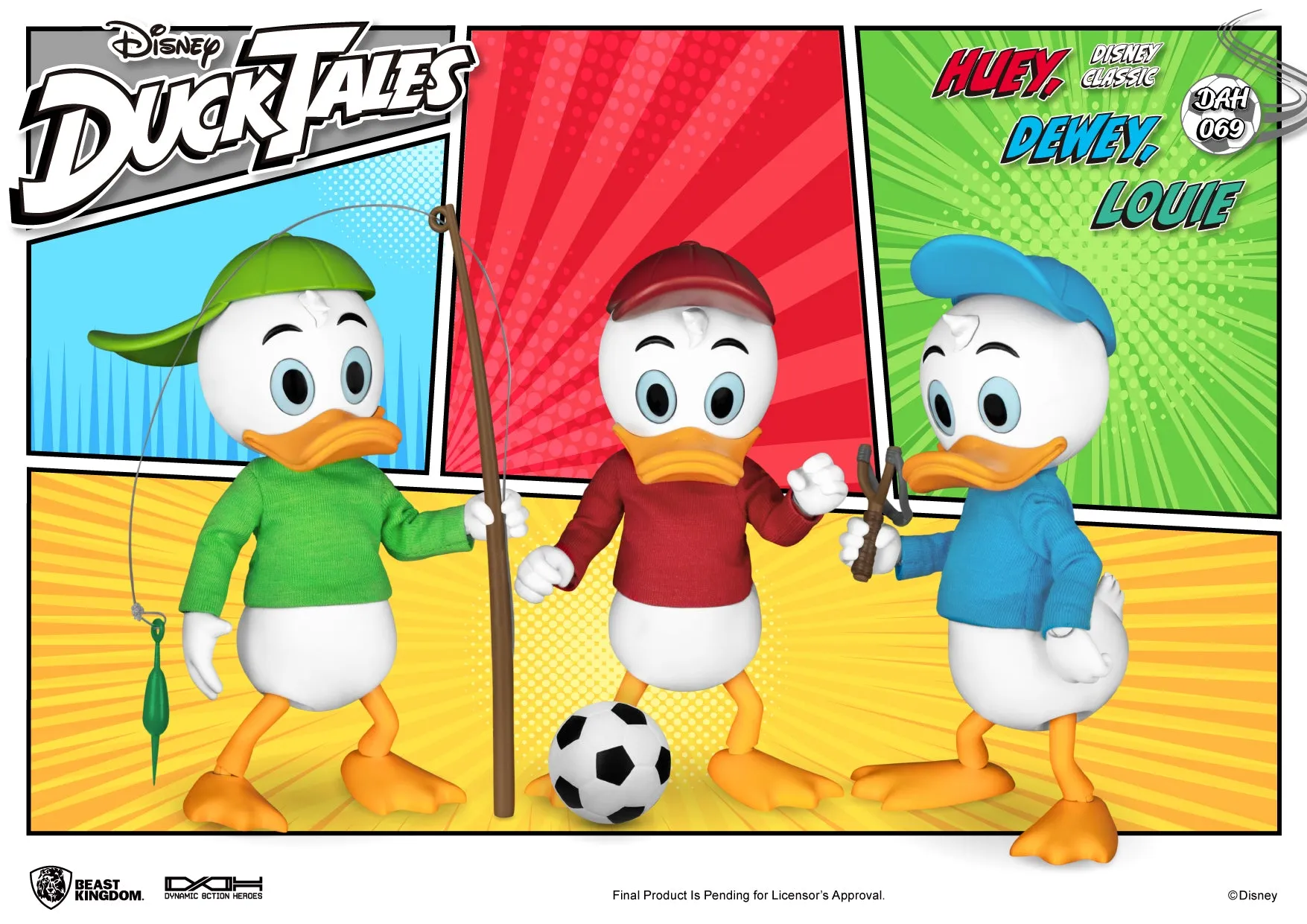 Beast Kingdom DAH-069 Disney DuckTales Huey Dewey Louie Dynamic 8ction Heroes Action Figures