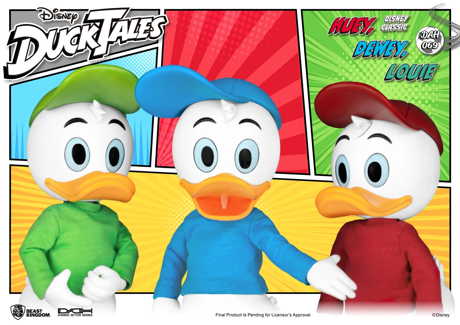 Beast Kingdom DAH-069 Disney DuckTales Huey Dewey Louie Dynamic 8ction Heroes Action Figures