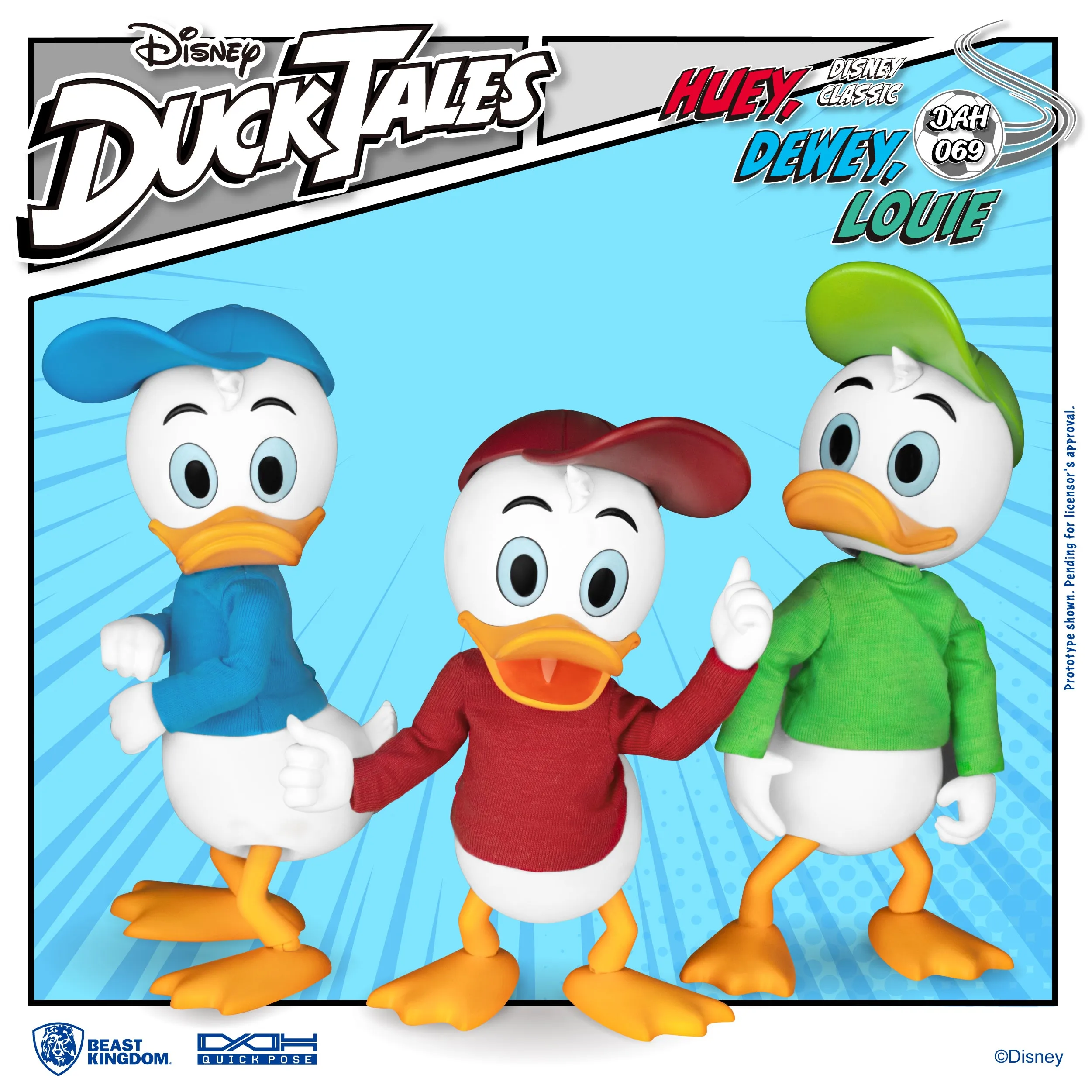 Beast Kingdom DAH-069 Disney DuckTales Huey Dewey Louie Dynamic 8ction Heroes Action Figures