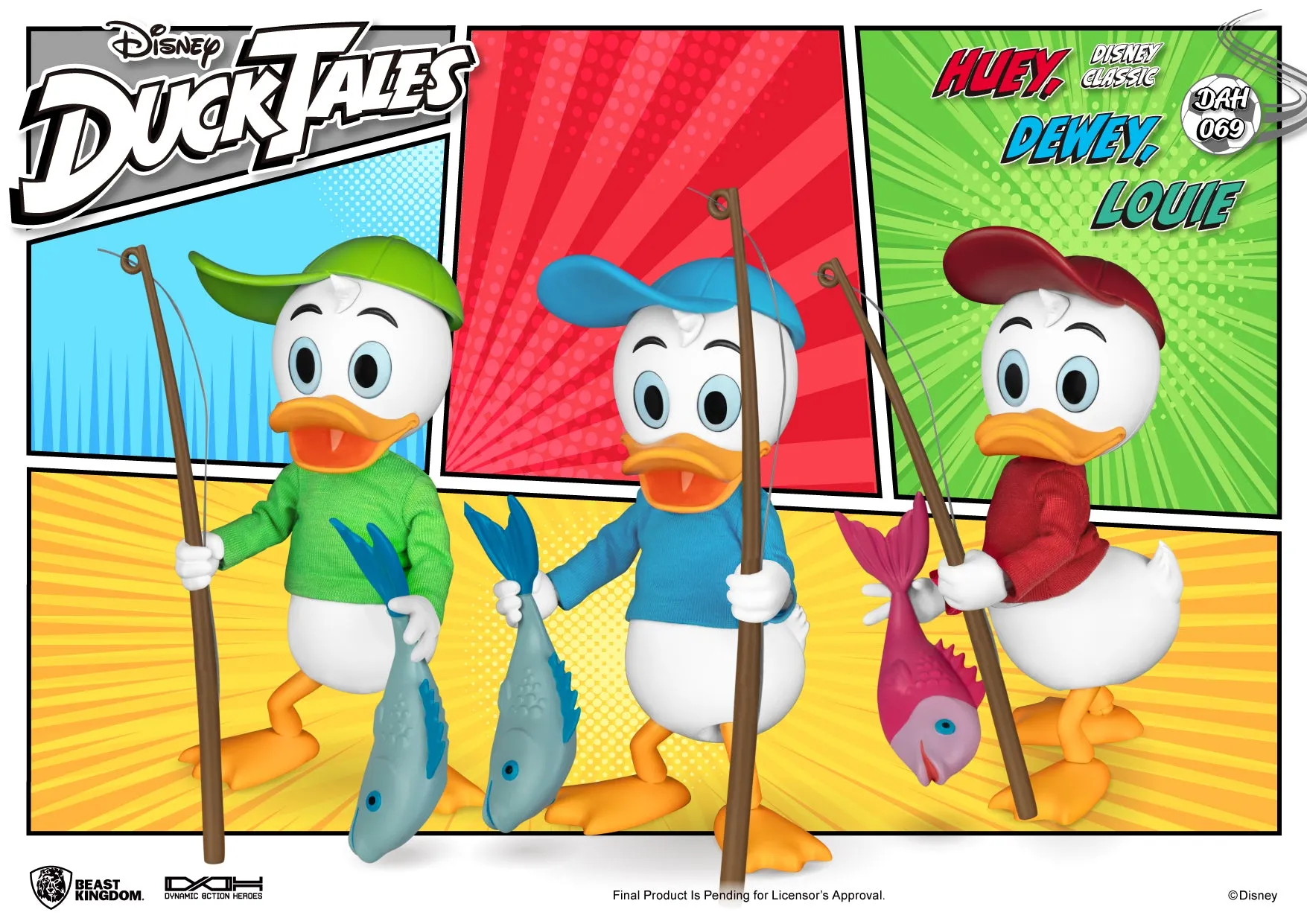 Beast Kingdom DAH-069 Disney DuckTales Huey Dewey Louie Dynamic 8ction Heroes Action Figures