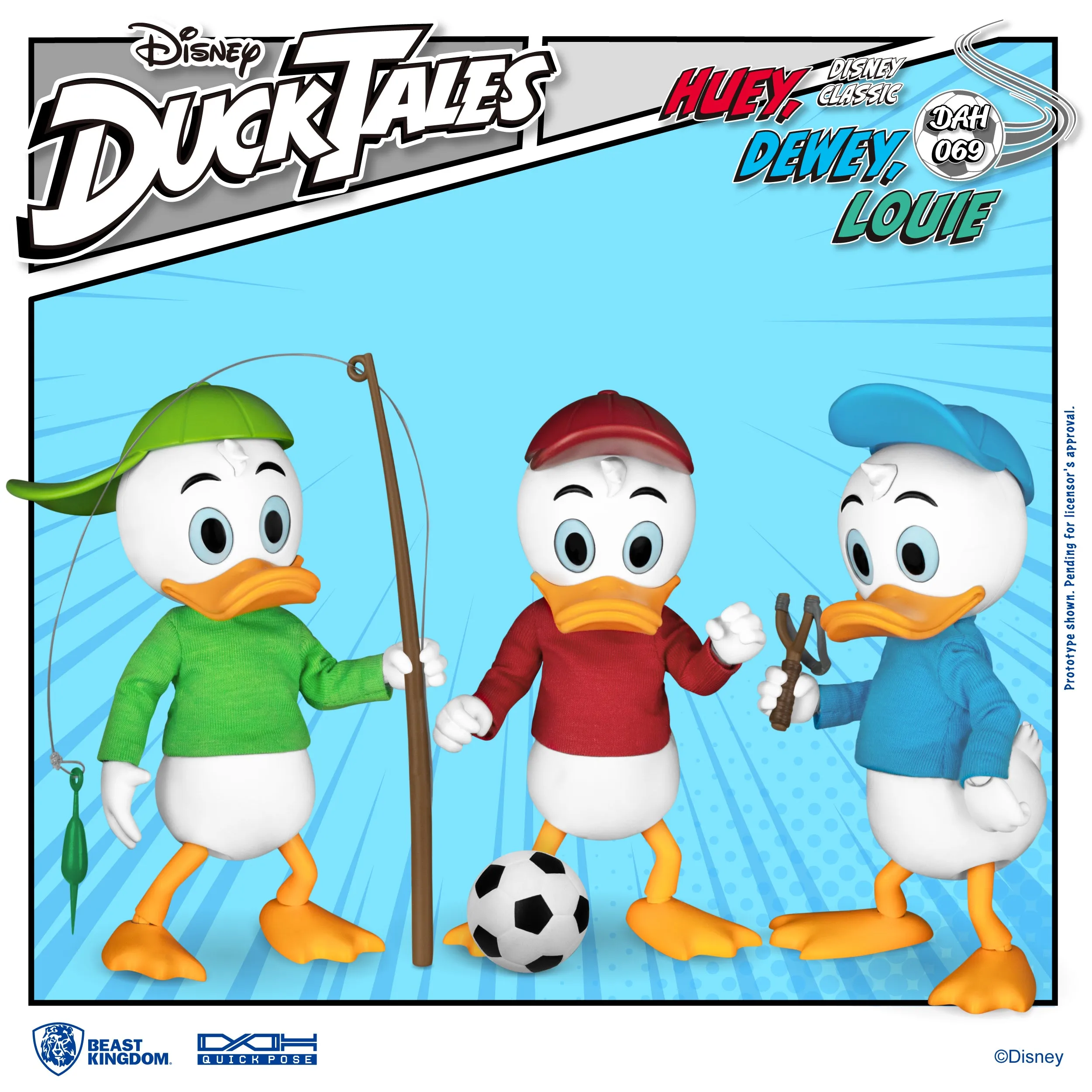 Beast Kingdom DAH-069 Disney DuckTales Huey Dewey Louie Dynamic 8ction Heroes Action Figures