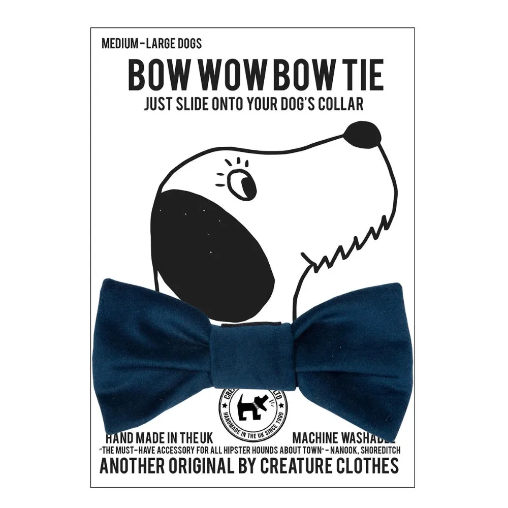 Blue Velvet Dog Bow Tie
