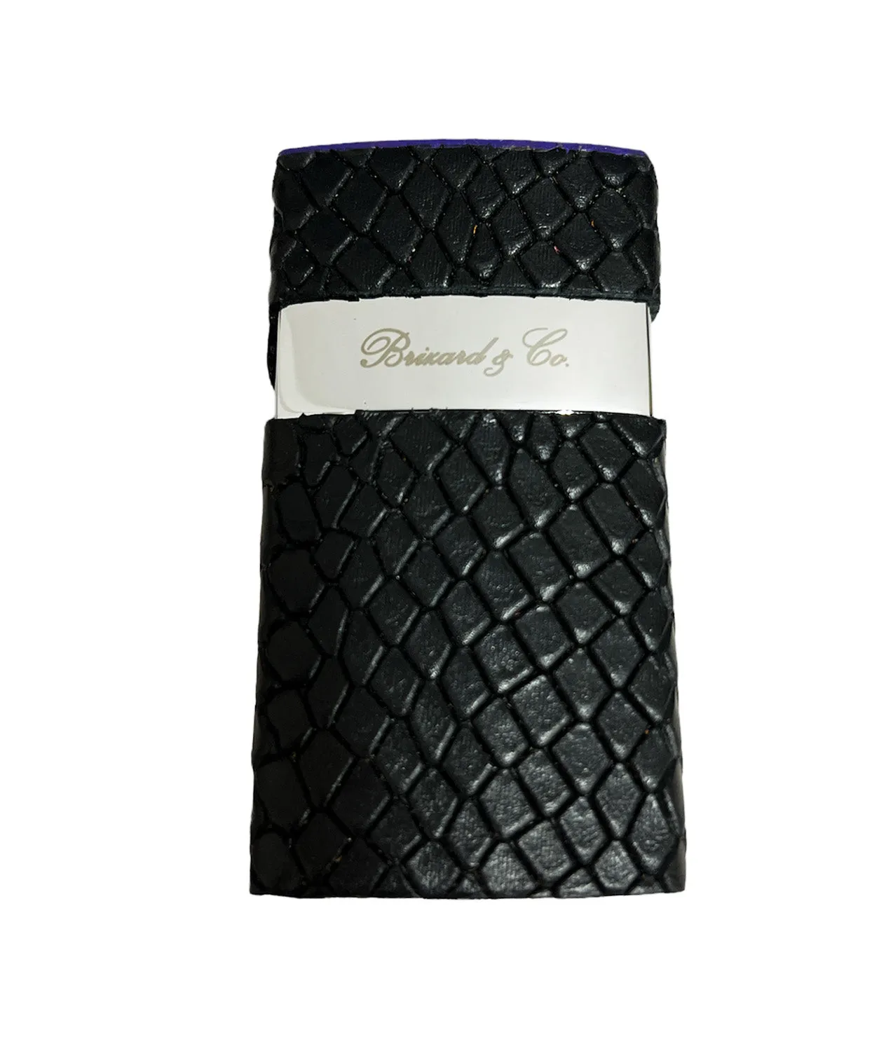 Brizard & Co Venezia Python and Royal Purple Single Jet Flower Flame Lighter