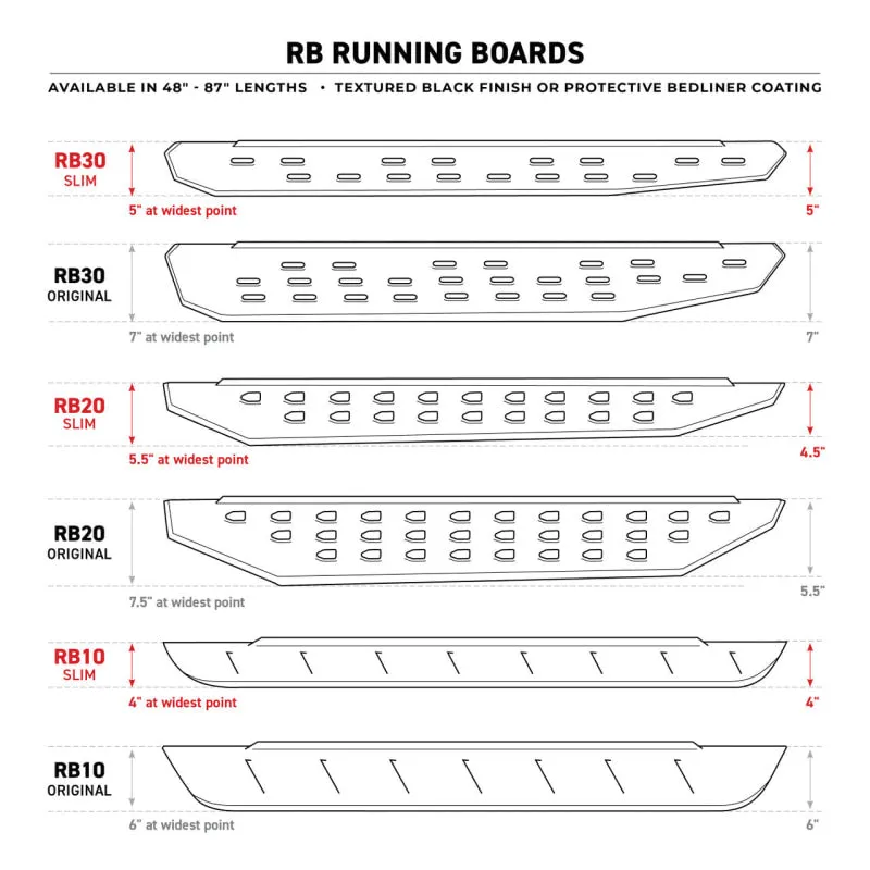 Go Rhino RB30 Running Boards for RAM 1500 DT (2022 ) | Textured Black