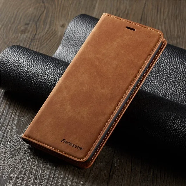Leather Flip Case for Samsung Galaxy Note 9 S10 S9 S8 J4 J6 Plus A6 A7 A8 2018