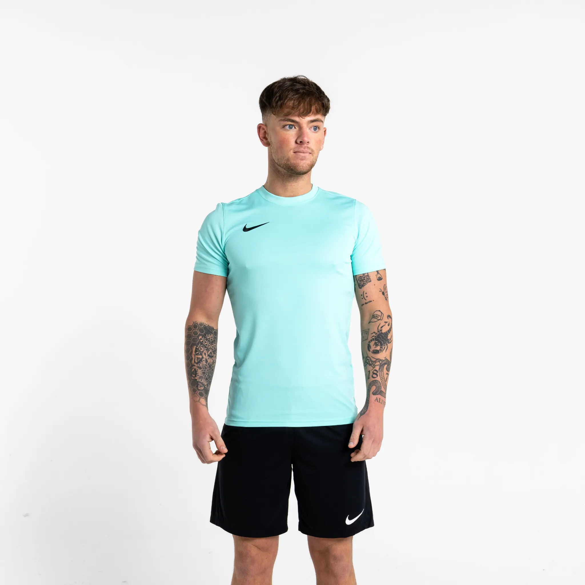 Nike Dri Fit Set - Tee & Shorts - Dark Green / Black
