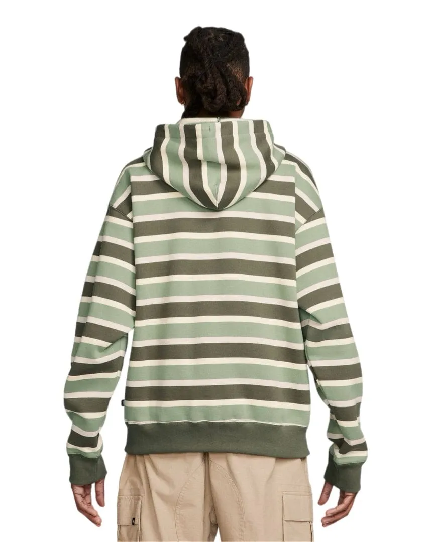 Nike SB Full Zip Stripe Hoodie - Coconut Milk / Oil Green