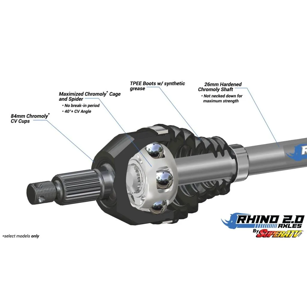 SuperATV Polaris Sportsman XP Heavy-Duty Axle-Rhino 2.0